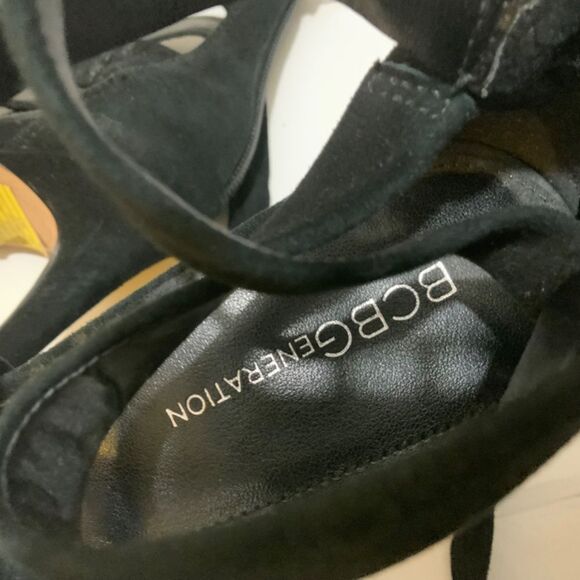 BCBGeneration Janine Lace Up Heeled Sandals, Black, Womens 7 M - Picture 10 of 12